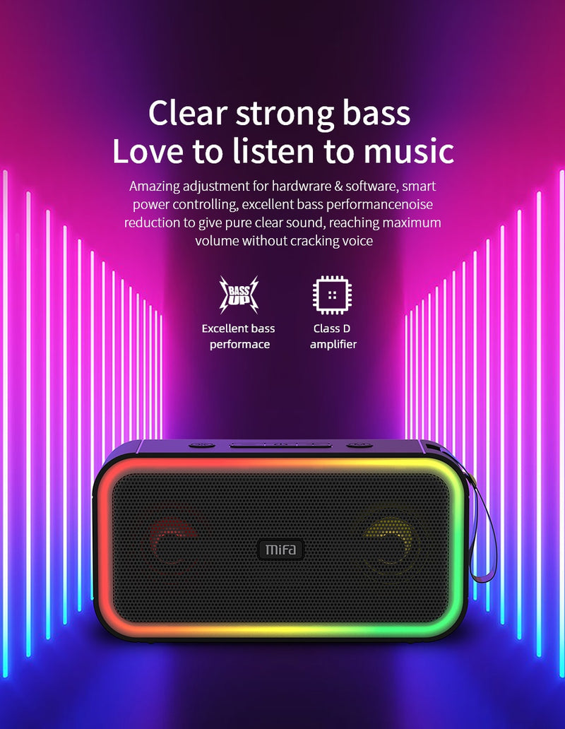 mifa F60 40W Output Power Bluetooth Speaker with Class D Amplifier - KiwisLove