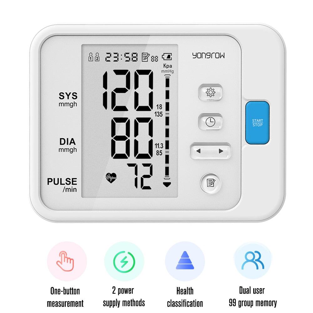 Yongrow Portable Digital Upper Arm Blood Pressure Monitor - KiwisLove