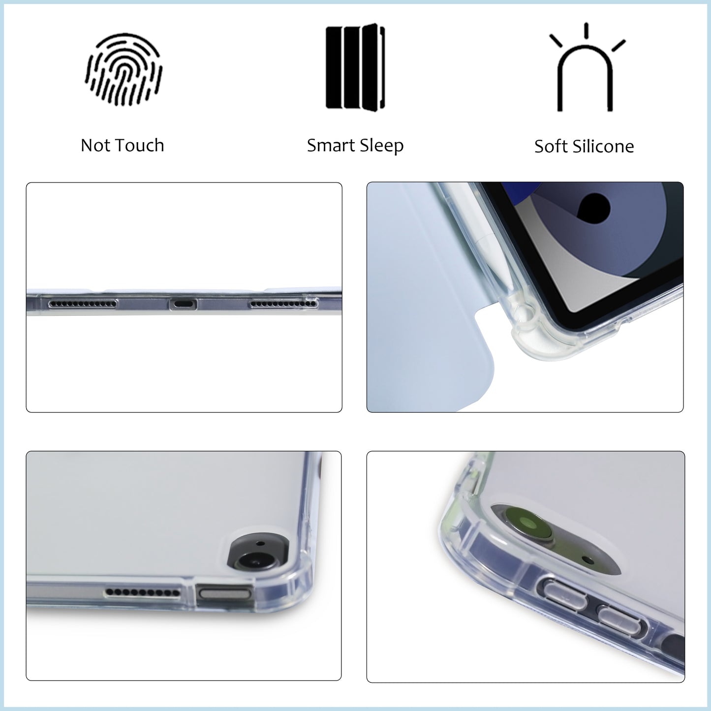 2021 Pro 12.9 5th silicone case with pencil holder - KiwisLove