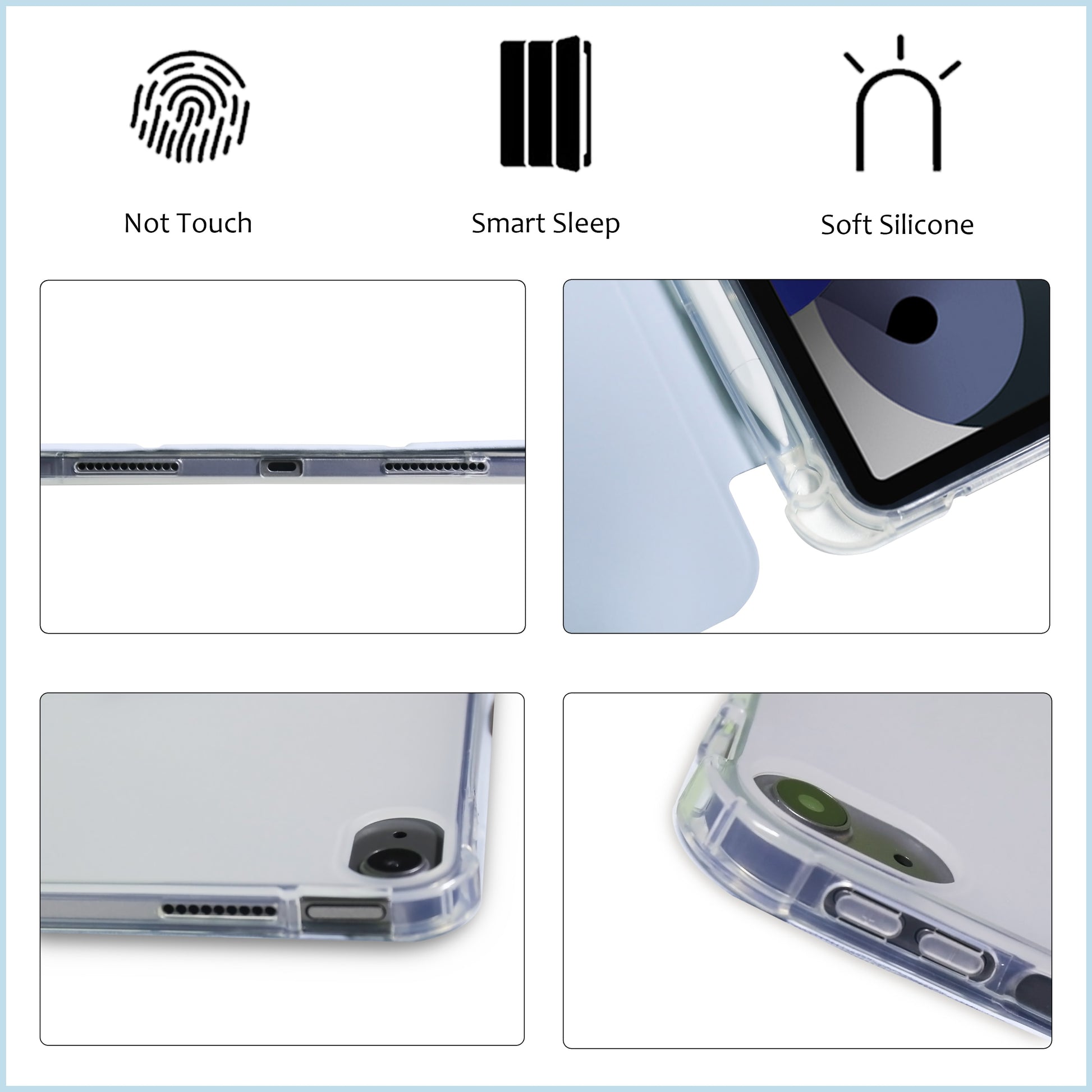 2021 Pro 12.9 5th silicone case with pencil holder - KiwisLove