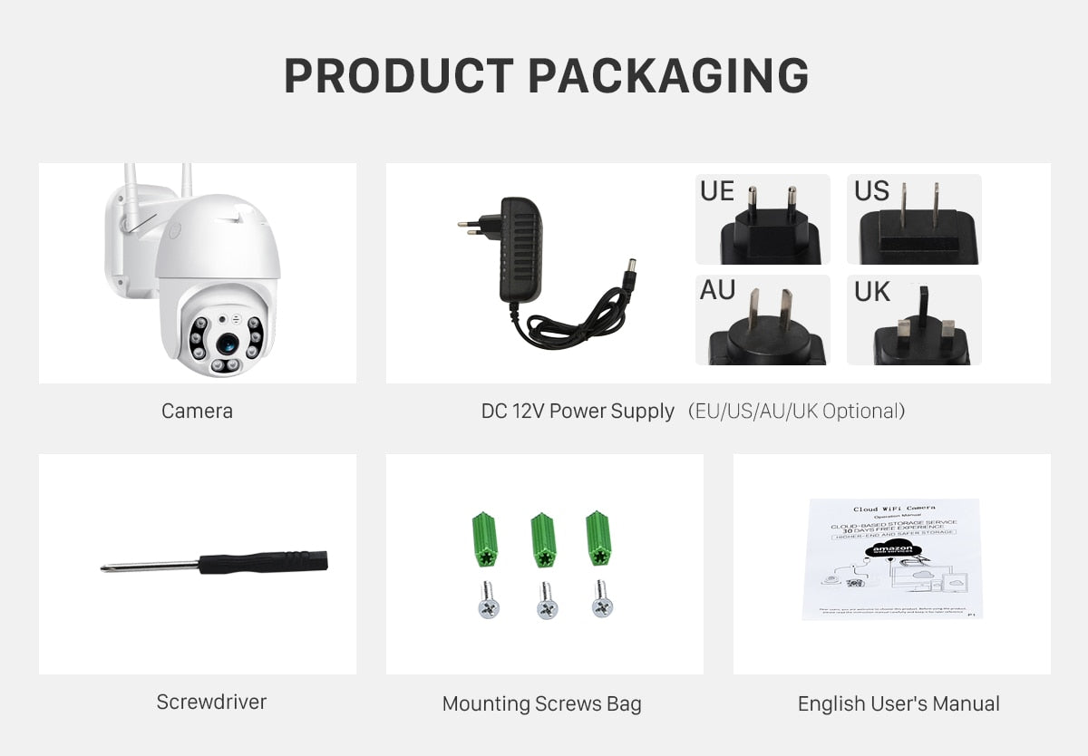 Security Camera WIFI Outdoor PTZ Speed Dome Wireless - KiwisLove