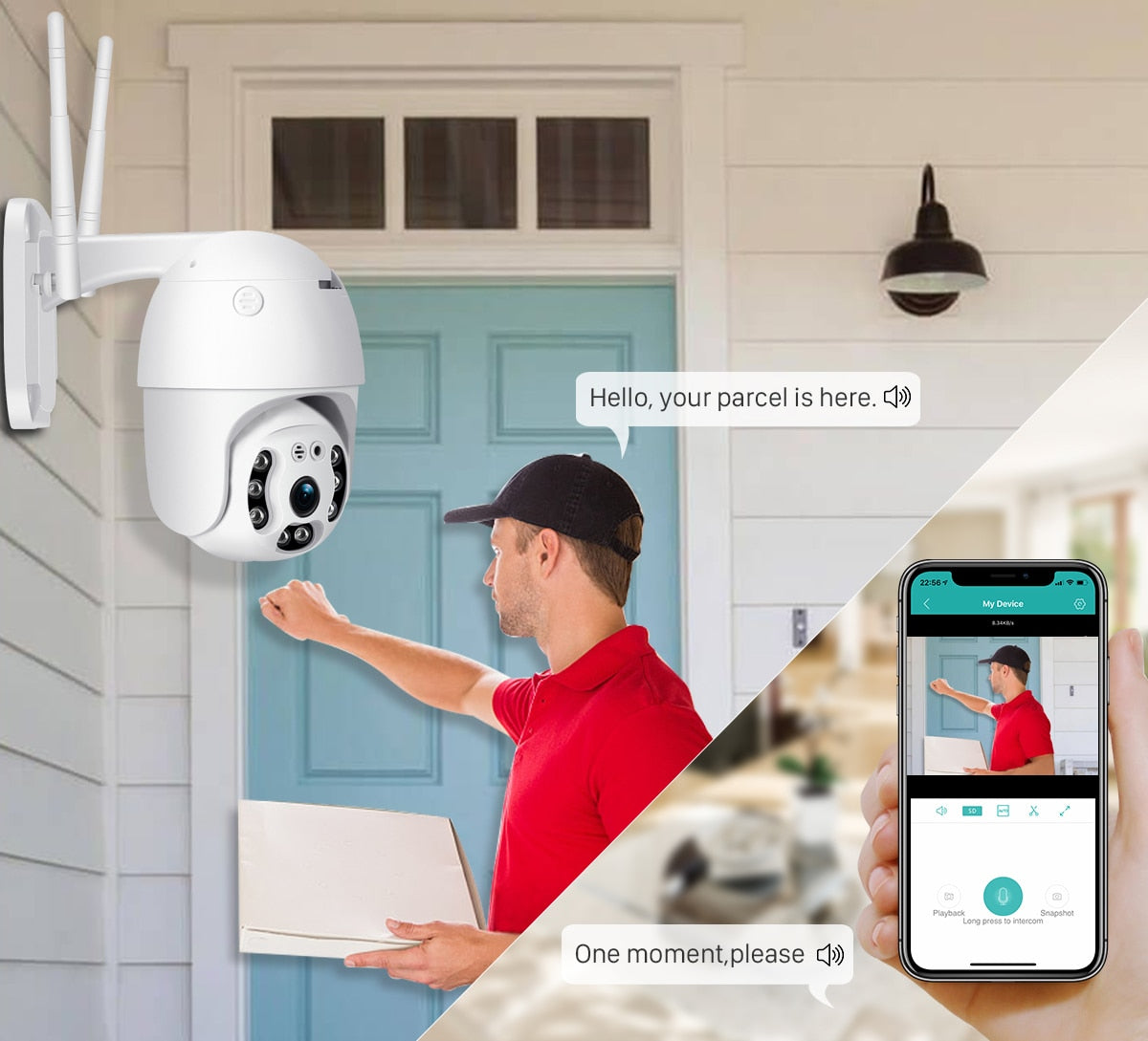 Security Camera WIFI Outdoor PTZ Speed Dome Wireless - KiwisLove