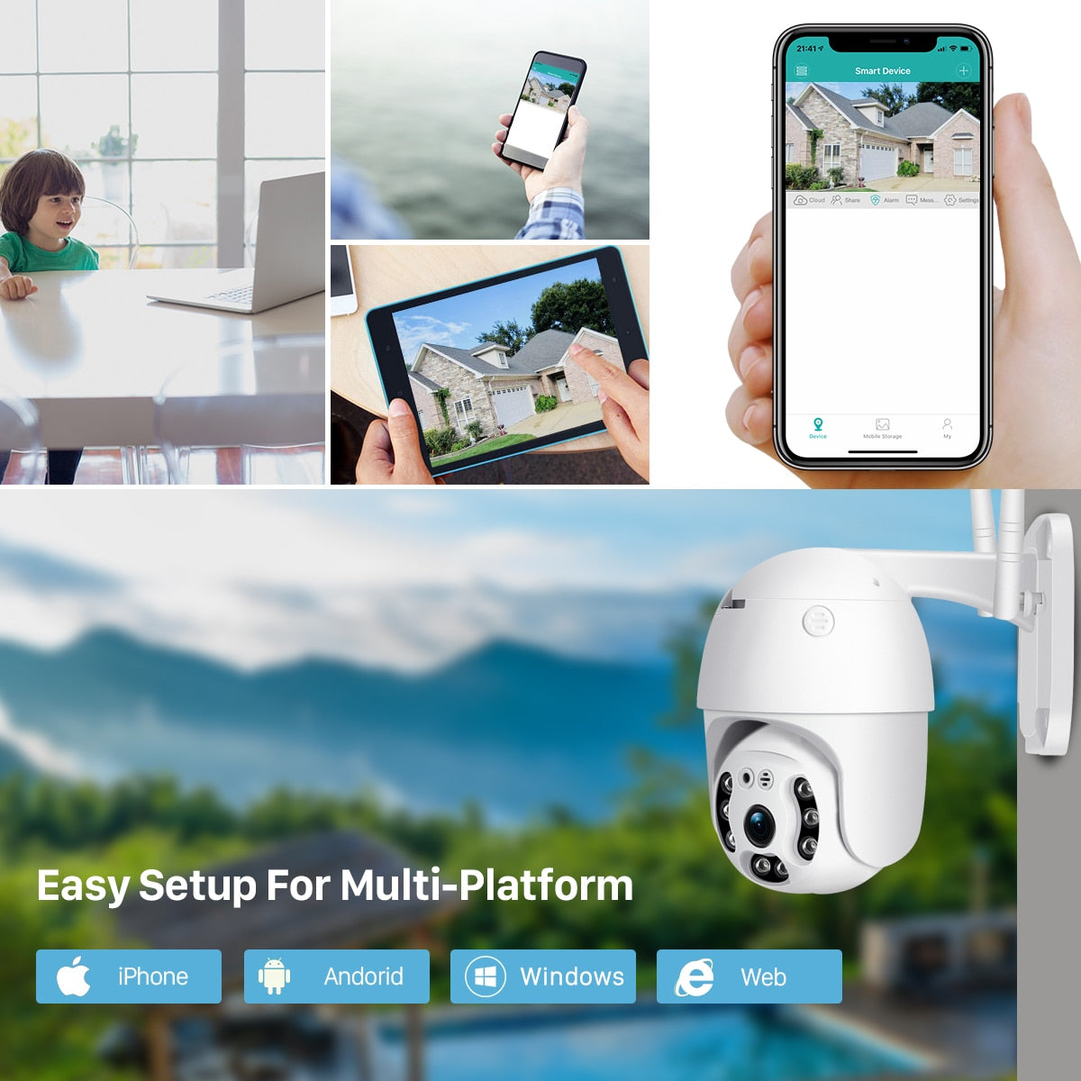 Security Camera WIFI Outdoor PTZ Speed Dome Wireless - KiwisLove