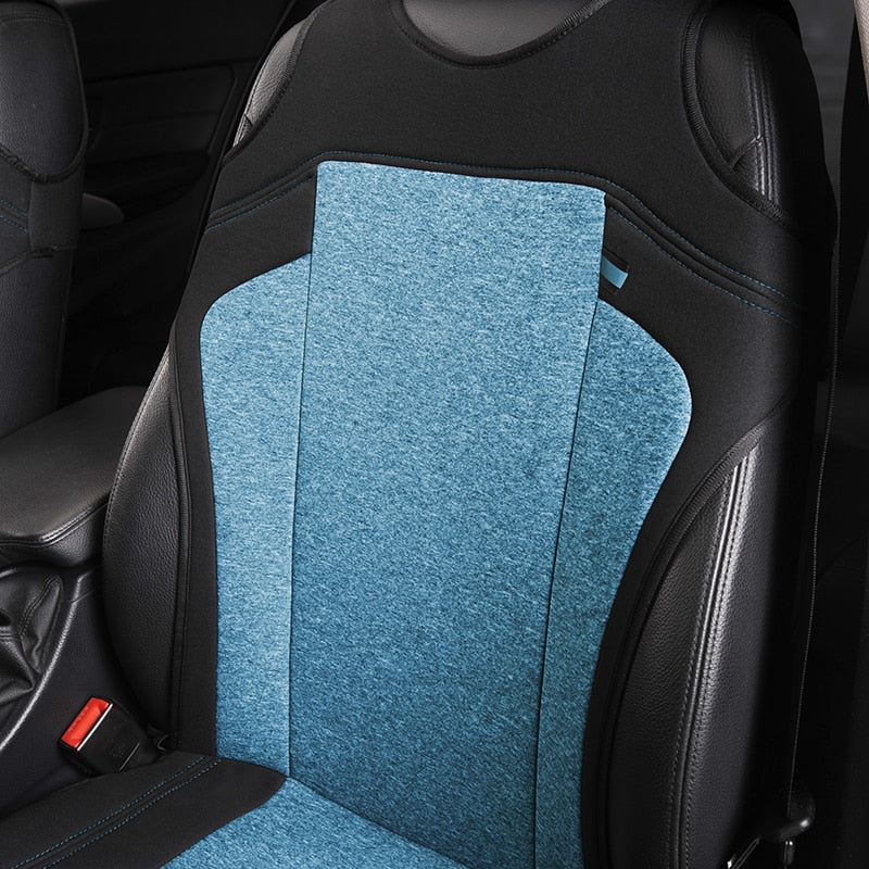 AUTOYOUTH 2pcs Universal Car Seat Covers - Front Seat Covers Mesh Sponge Interior Accessories T Shirt Design - for Car/Truck/Van - KiwisLove