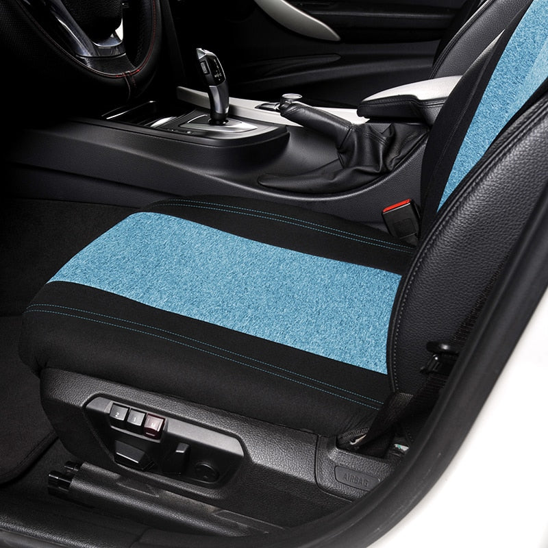 AUTOYOUTH 2pcs Universal Car Seat Covers - Front Seat Covers Mesh Sponge Interior Accessories T Shirt Design - for Car/Truck/Van - KiwisLove