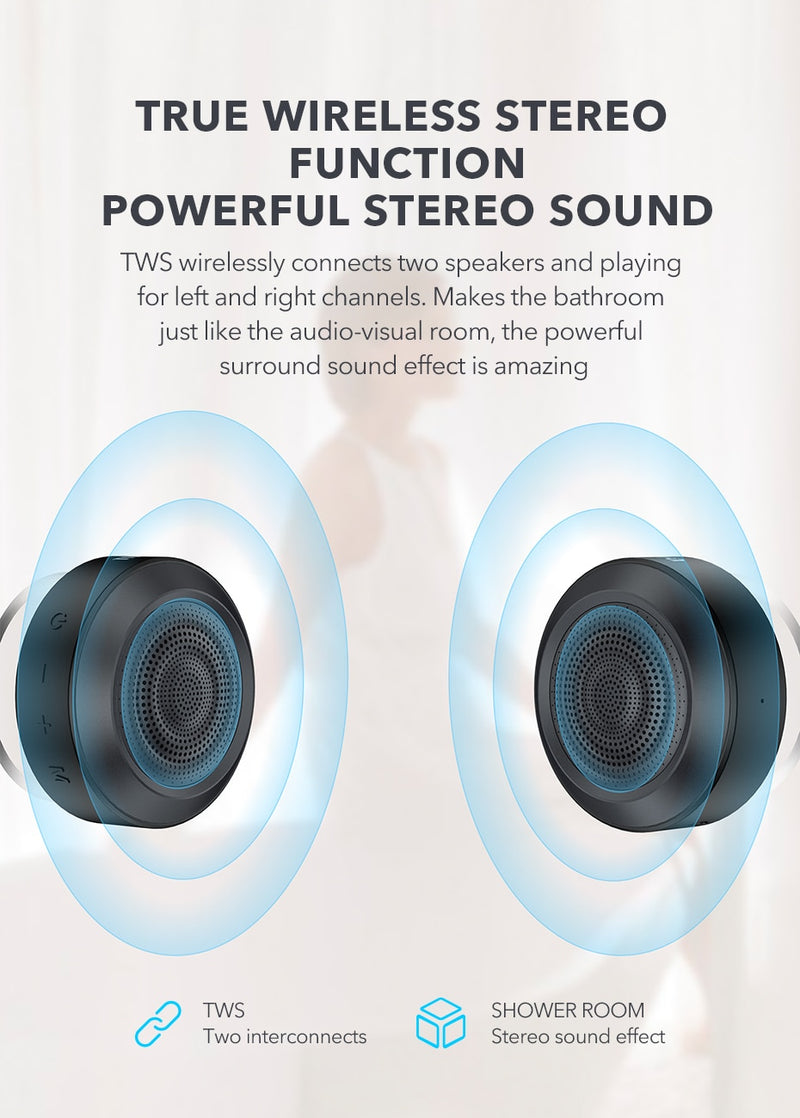 mifa A4 bluetooth 5.0 shower speaker IPX7 warterproof with Calls Handsfree - KiwisLove