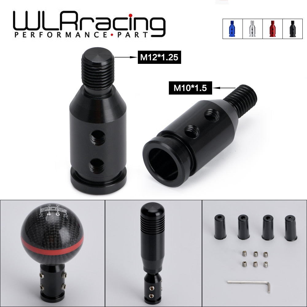 Universal Car Manual Gear Shift Knob Adapter For M10x1.5/M12x1.25 Thread Aluminum Alloy WLR-SBA01 - KiwisLove