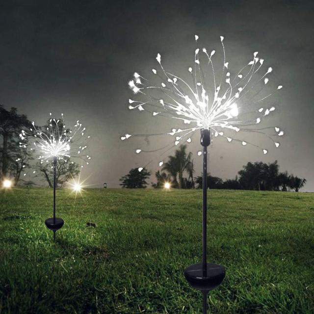 Solar Outdoor Grass Globe Dandelion Fireworks Lamp Flash String Garden Lawn Landscape Holiday Light - KiwisLove