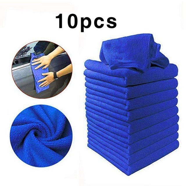 10Pcs Microfibre Cleaning Soft Cloth Washing Cloth Towel Duster - KiwisLove