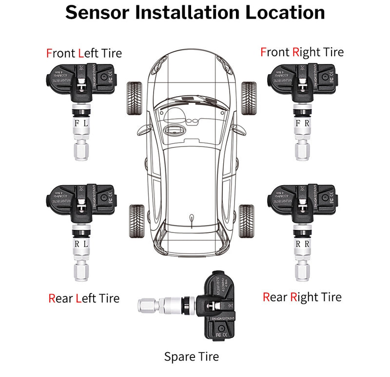 TPMS  USB Car Radio DVD Player Tire Pressure Monitoring System Spare Tyre Internal External Sensor  TMPS - KiwisLove
