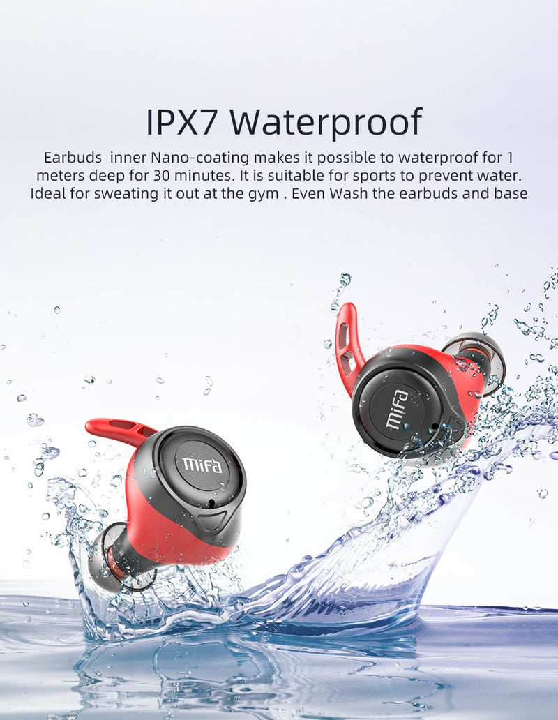 mifa X11 TWS Ture wireless Earbuds apt-X  bluetooth 5.0 earphone IPX7 - KiwisLove