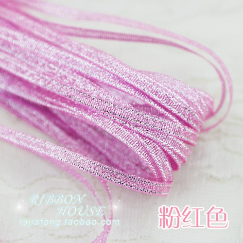 3mm Color Onion Ribbon Glitter Embroidered Onions Ribbon for Wedding Cake Gift Wrapping DIY Craft Decor Supplies (10meters/lot) - KiwisLove