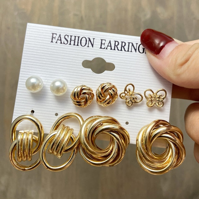 17KM Fashion Hoop Earrings Set For Women Girls - KiwisLove