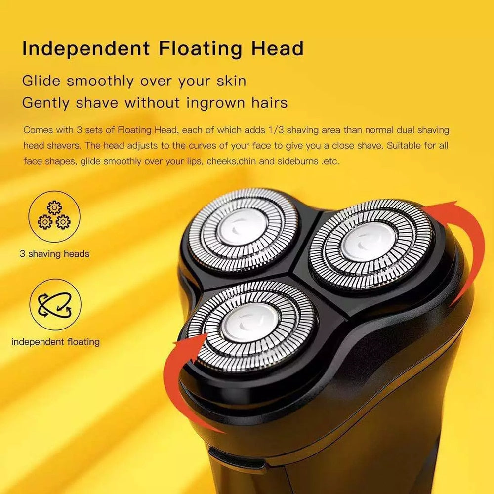 ENCHEN Warrior Electric Shaver Rechargeable Cordless 3D Rotary Razor - KiwisLove