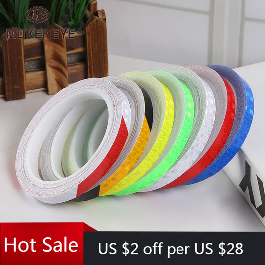 Bike Reflective Stickers Cycling Fluorescent Reflective Tape MTB Bicycle Adhesive Tape Safety Decor Sticker Accessories - KiwisLove