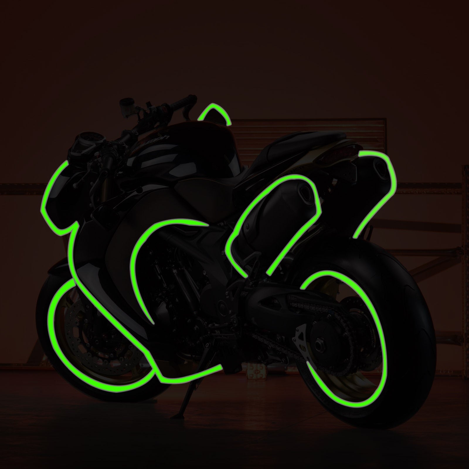 Bike Reflective Stickers Cycling Fluorescent Reflective Tape MTB Bicycle Adhesive Tape Safety Decor Sticker Accessories - KiwisLove