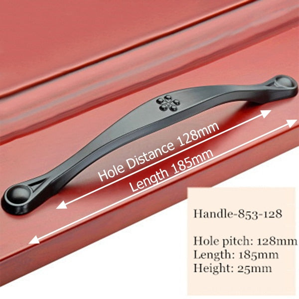 American Style Black Zinc Alloy Handles Cabinet Drawer Knobs - KiwisLove