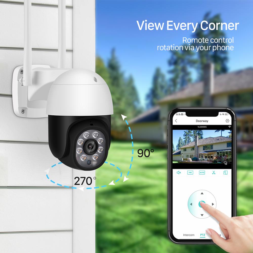 PTZ WIFI IP Camera Outdoor 4X Digital Zoom Wireless - KiwisLove