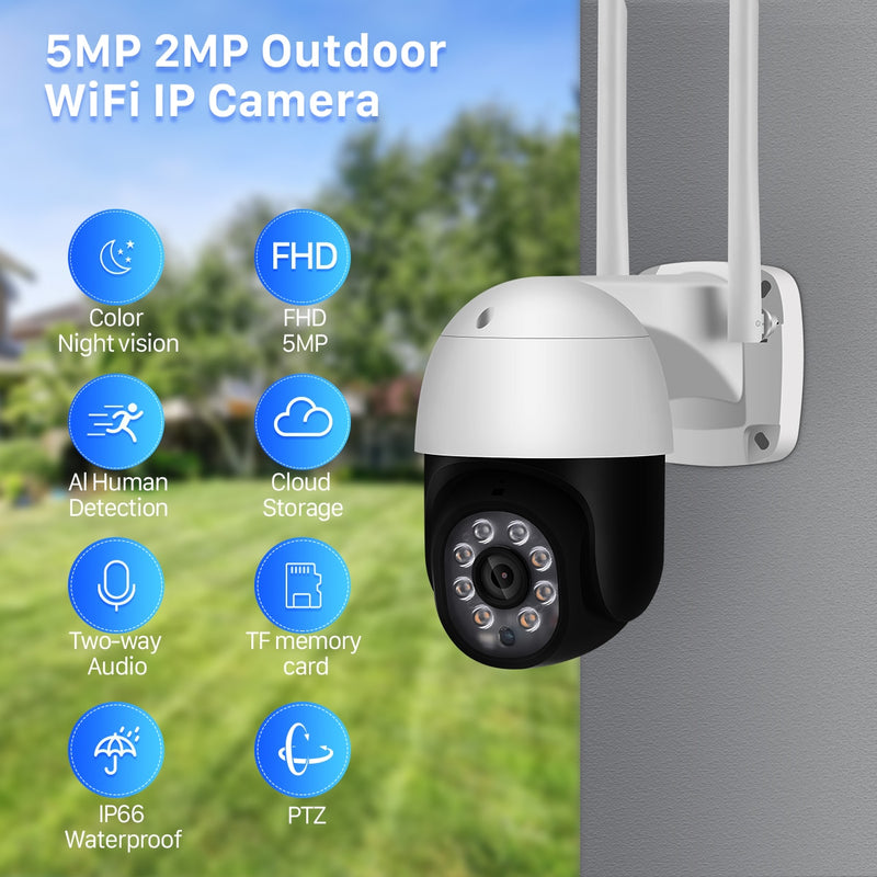 PTZ WIFI IP Camera Outdoor 4X Digital Zoom Wireless - KiwisLove