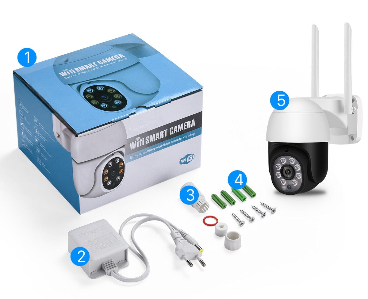 PTZ WIFI IP Camera Outdoor 4X Digital Zoom Wireless - KiwisLove
