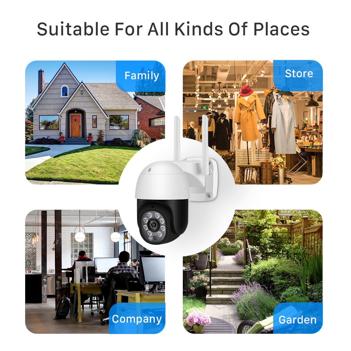 PTZ WIFI IP Camera Outdoor 4X Digital Zoom Wireless - KiwisLove