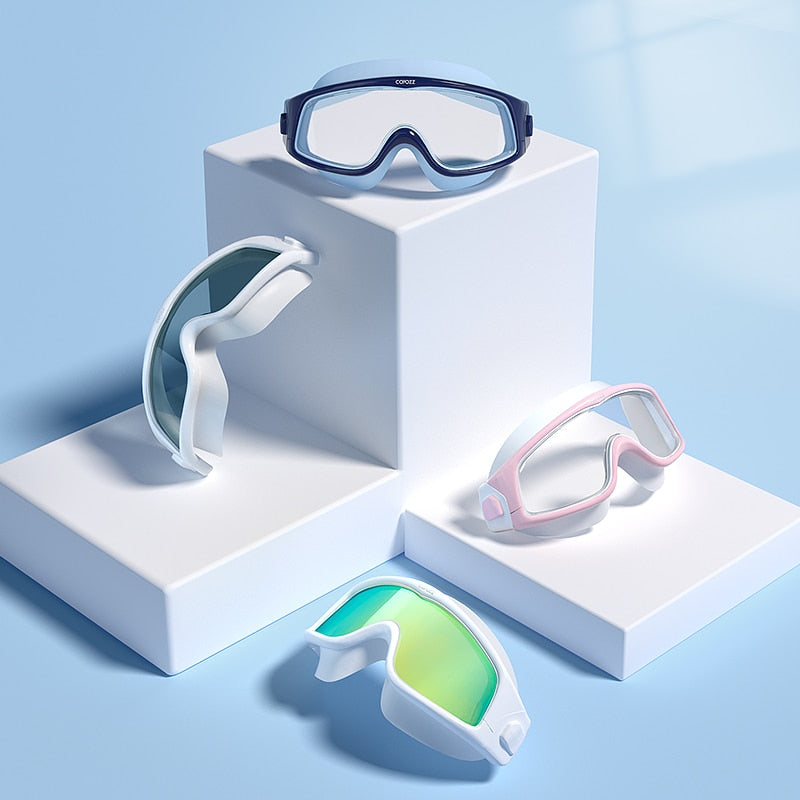 Big frame Soft Silicone Glasses Swim Eyewear Anti-Fog UV Men Women Goggles for Men Women - KiwisLove