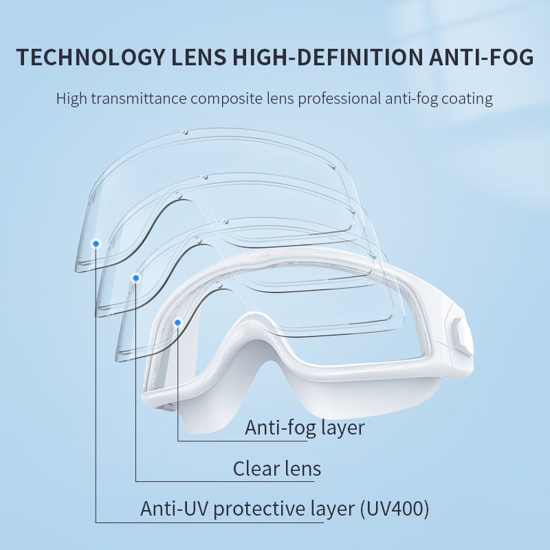 Big frame Soft Silicone Glasses Swim Eyewear Anti-Fog UV Men Women Goggles for Men Women - KiwisLove