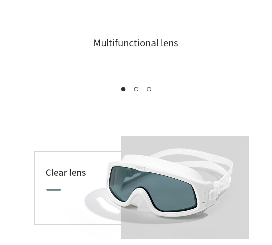 Big frame Soft Silicone Glasses Swim Eyewear Anti-Fog UV Men Women Goggles for Men Women - KiwisLove