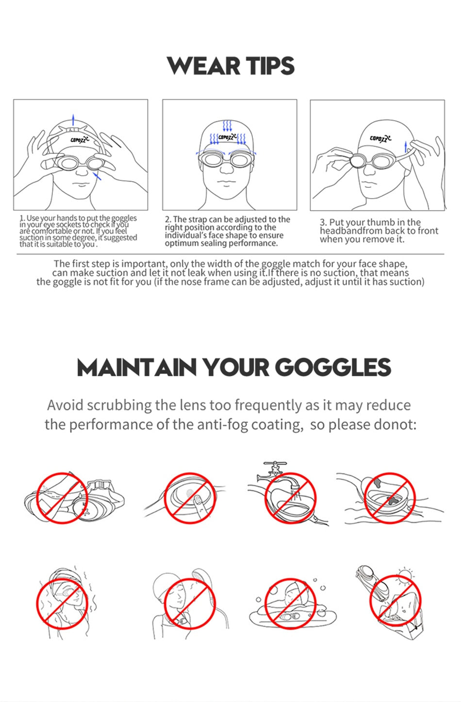 Big frame Soft Silicone Glasses Swim Eyewear Anti-Fog UV Men Women Goggles for Men Women - KiwisLove