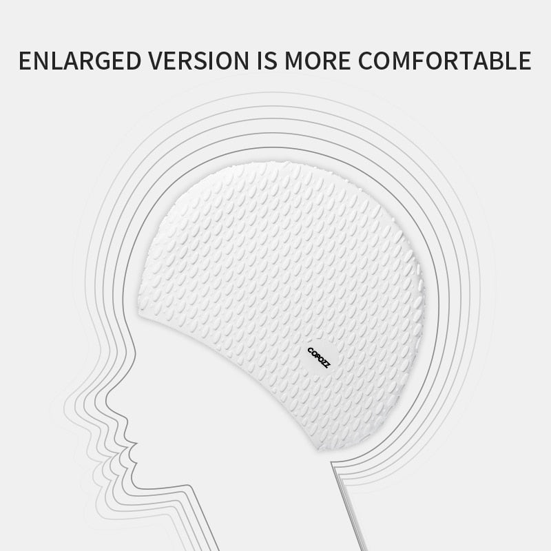 COPOZZ Water Sports Men Swimming Cap Long Hair Women Swimming Hat - KiwisLove