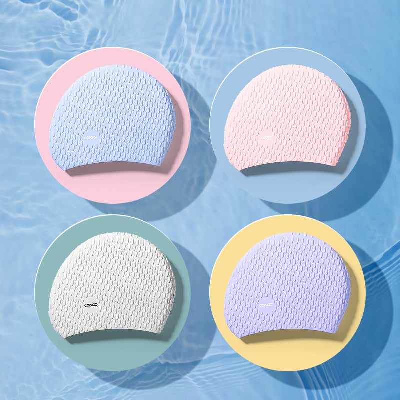 COPOZZ Water Sports Men Swimming Cap Long Hair Women Swimming Hat - KiwisLove