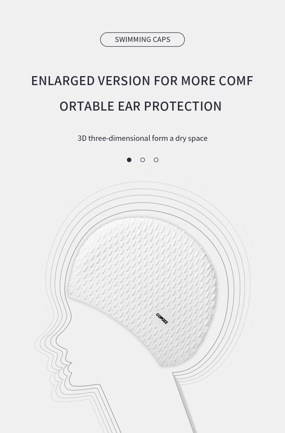 COPOZZ Water Sports Men Swimming Cap Long Hair Women Swimming Hat - KiwisLove