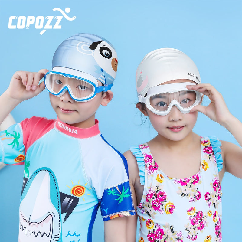 COPOZZ Swimming Cap Giraffe Swan Cute Pattern Child Kids Badmuts - KiwisLove