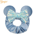 2021 New  Pretty Mouse Ears Sequins Hair Bow Women Velvet Scrunchies - KiwisLove