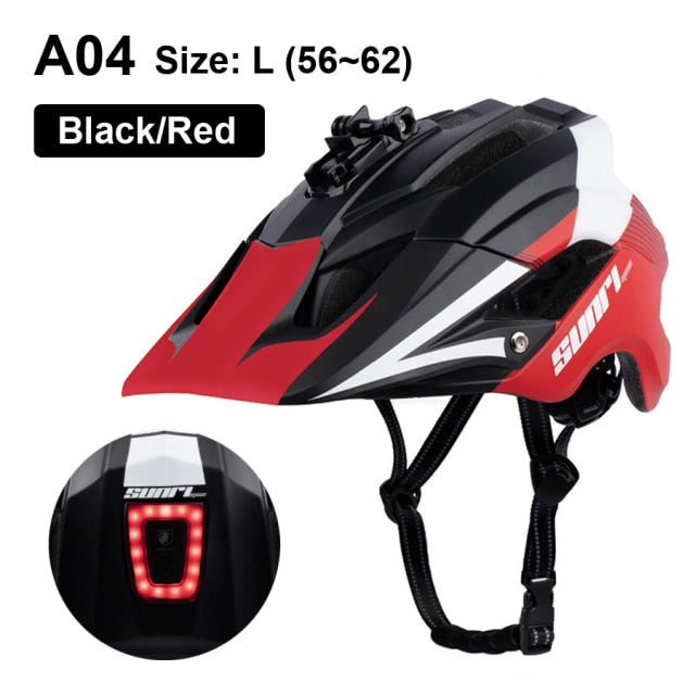 NEW Bicycle Helmet LED Light Rechargeable Intergrally-molded Cycling Helmet Mountain Road Bike Helmet Sport Safe Hat For Man - KiwisLove