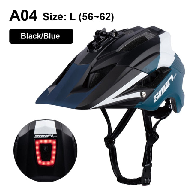 NEW Bicycle Helmet LED Light Rechargeable Intergrally-molded Cycling Helmet Mountain Road Bike Helmet Sport Safe Hat For Man - KiwisLove