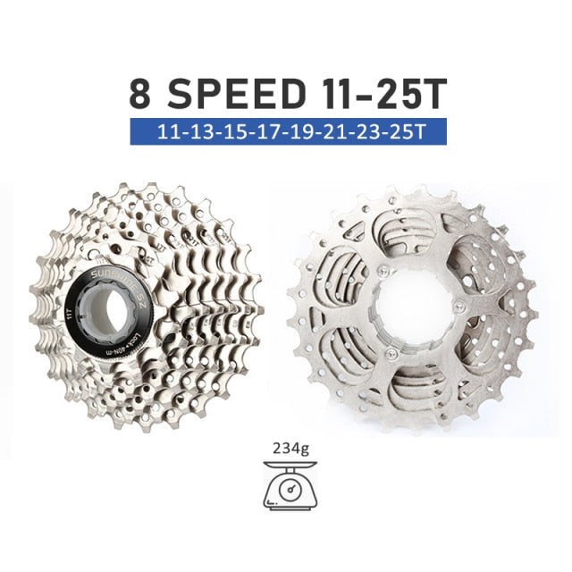 SUNSHINE Road Bike 8 9 10 11 12 Speed Velocidade 11-23T/25T/28T/30T/32T/34T Bicycle Cassette Freewheel MTB Sprocket for SHIMANO - KiwisLove