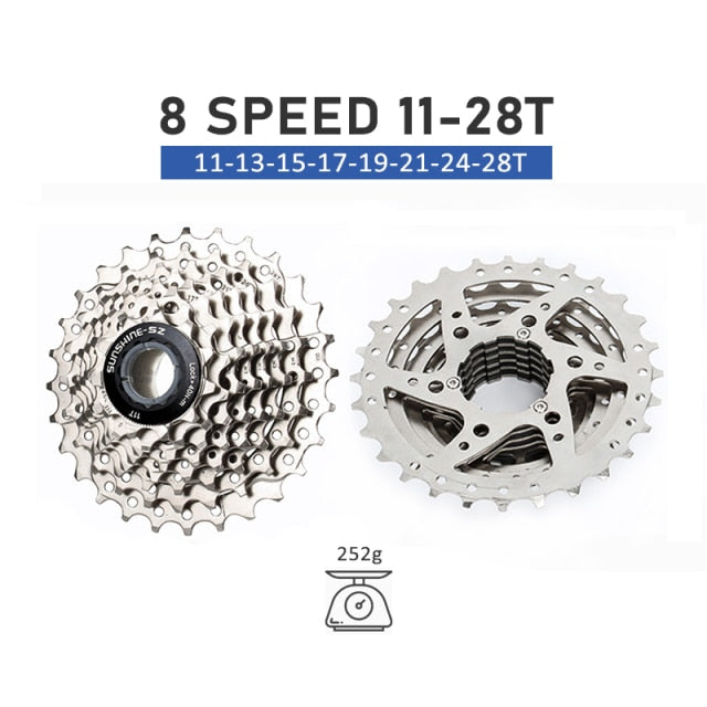 SUNSHINE Road Bike 8 9 10 11 12 Speed Velocidade 11-23T/25T/28T/30T/32T/34T Bicycle Cassette Freewheel MTB Sprocket for SHIMANO - KiwisLove