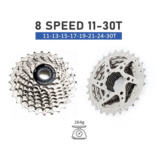SUNSHINE Road Bike 8 9 10 11 12 Speed Velocidade 11-23T/25T/28T/30T/32T/34T Bicycle Cassette Freewheel MTB Sprocket for SHIMANO - KiwisLove