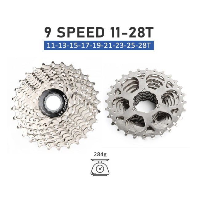 SUNSHINE Road Bike 8 9 10 11 12 Speed Velocidade 11-23T/25T/28T/30T/32T/34T Bicycle Cassette Freewheel MTB Sprocket for SHIMANO - KiwisLove