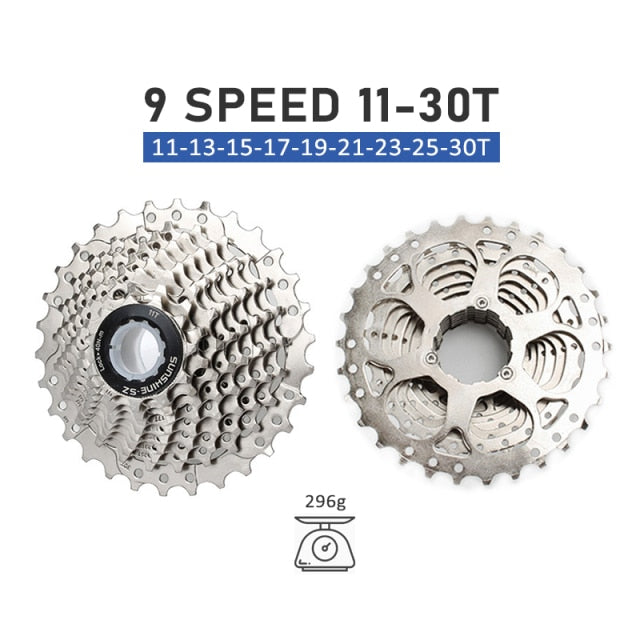 SUNSHINE Road Bike 8 9 10 11 12 Speed Velocidade 11-23T/25T/28T/30T/32T/34T Bicycle Cassette Freewheel MTB Sprocket for SHIMANO - KiwisLove