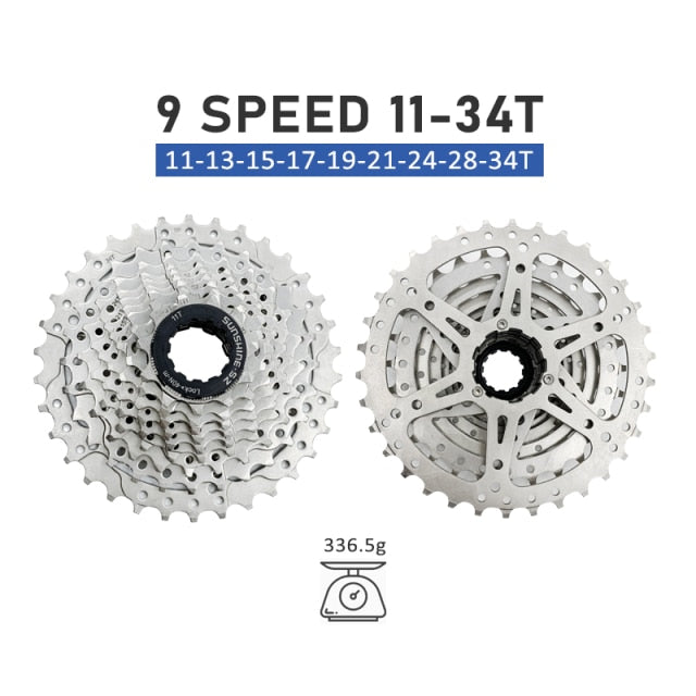 SUNSHINE Road Bike 8 9 10 11 12 Speed Velocidade 11-23T/25T/28T/30T/32T/34T Bicycle Cassette Freewheel MTB Sprocket for SHIMANO - KiwisLove