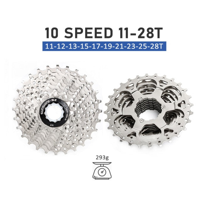 SUNSHINE Road Bike 8 9 10 11 12 Speed Velocidade 11-23T/25T/28T/30T/32T/34T Bicycle Cassette Freewheel MTB Sprocket for SHIMANO - KiwisLove