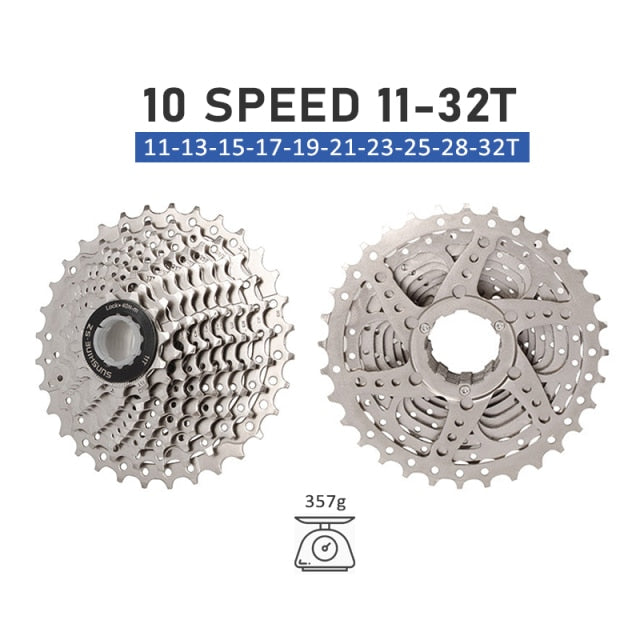 SUNSHINE Road Bike 8 9 10 11 12 Speed Velocidade 11-23T/25T/28T/30T/32T/34T Bicycle Cassette Freewheel MTB Sprocket for SHIMANO - KiwisLove