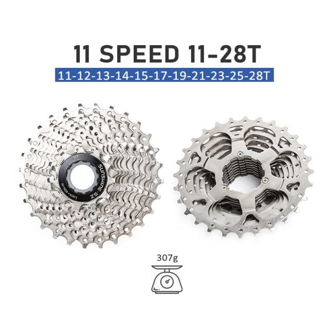 SUNSHINE Road Bike 8 9 10 11 12 Speed Velocidade 11-23T/25T/28T/30T/32T/34T Bicycle Cassette Freewheel MTB Sprocket for SHIMANO - KiwisLove