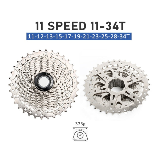 SUNSHINE Road Bike 8 9 10 11 12 Speed Velocidade 11-23T/25T/28T/30T/32T/34T Bicycle Cassette Freewheel MTB Sprocket for SHIMANO - KiwisLove