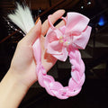 2021 New Girls Cartoon Bow Butterfly Colorful Braid Headband Kids Ponytail - KiwisLove