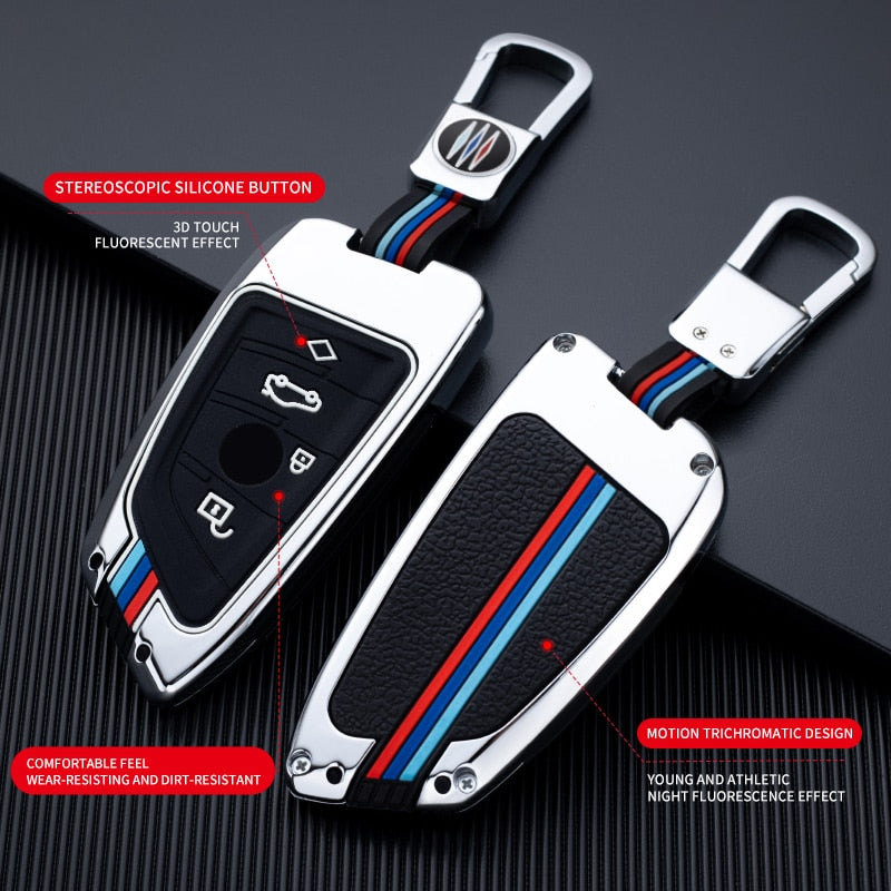 Car Key Case Cover For BMW 2 3 5 7 Series 6GT X1 X3 X5 X6 F45 F46 G20 G30 G32 G11 G12 F48 G01 F15 F85 F16 F86 Keychain - KiwisLove