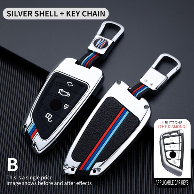 Car Key Case Cover For BMW 2 3 5 7 Series 6GT X1 X3 X5 X6 F45 F46 G20 G30 G32 G11 G12 F48 G01 F15 F85 F16 F86 Keychain - KiwisLove