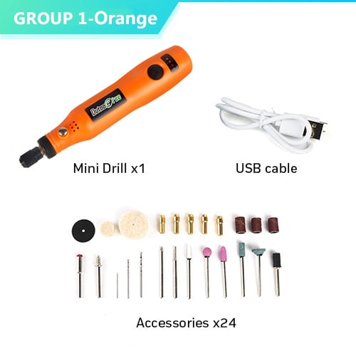 USB Cordless Drill  Engraving Pen DIY For Jewelry Metal Glass - KiwisLove